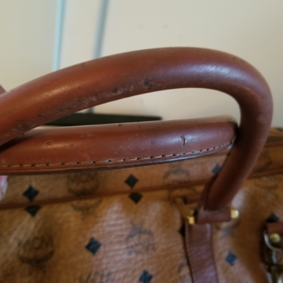 VINTAGE MCM luggage laptop carry on detachable strql bag - Picture 13 of 16